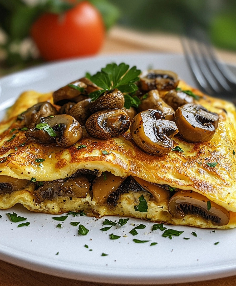 Omelette aux champignons morilles