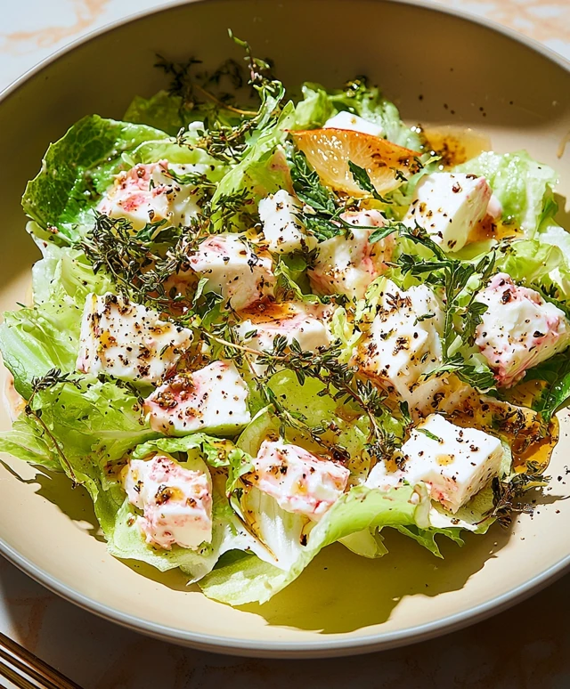 Salade iceberg vinaigrette origan