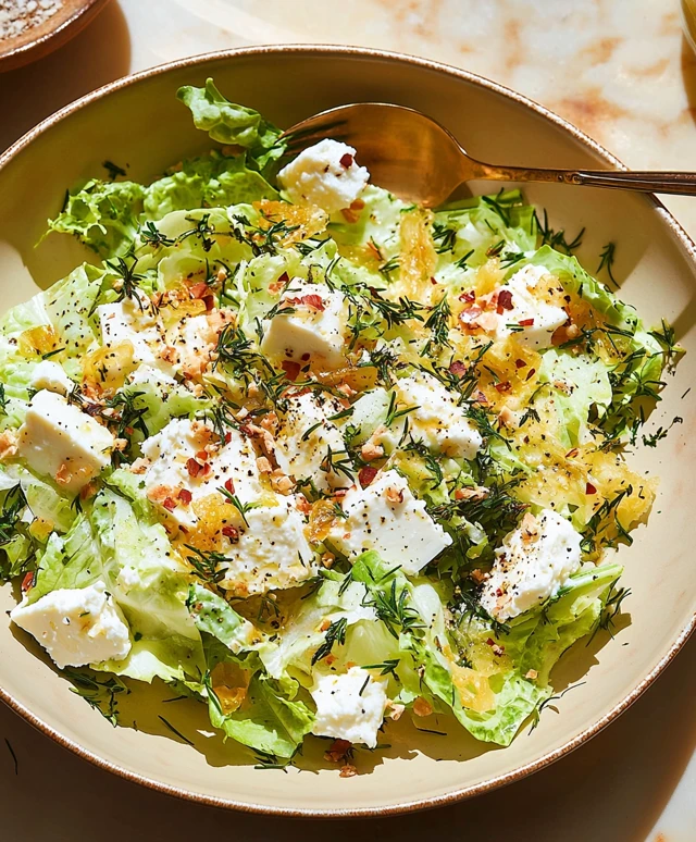 Salade iceberg vinaigrette origan