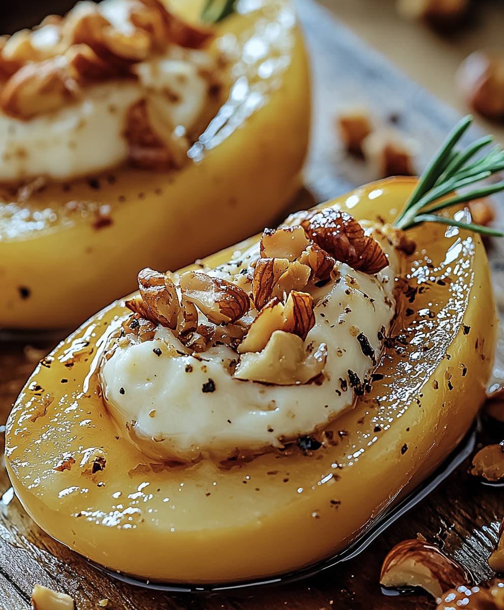 Endives poires caramélisées roquefort noix