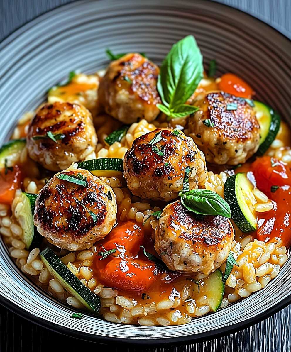 Pâtes façon risotto tomates courgettes