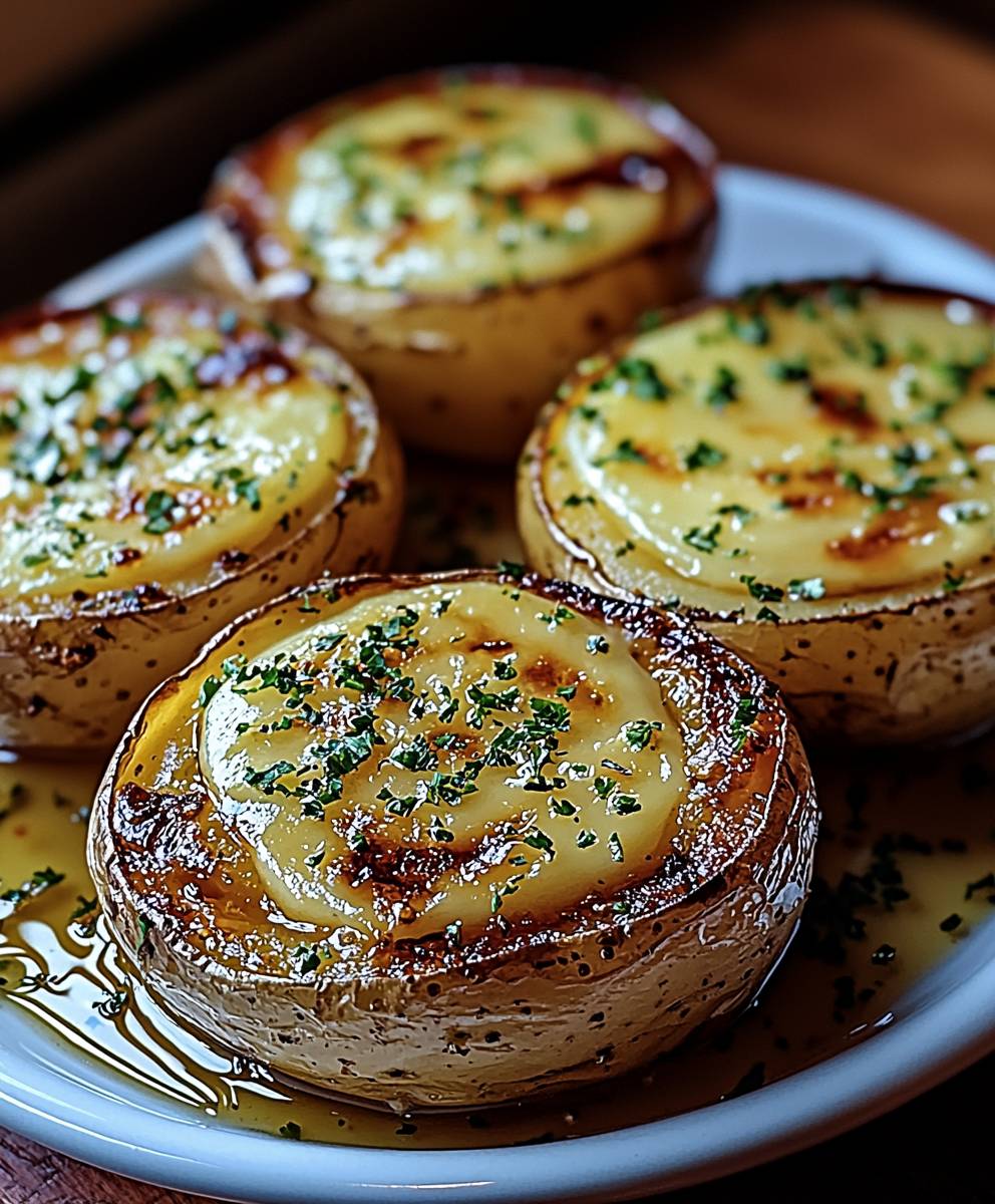 Pommes de terre ail beurre four