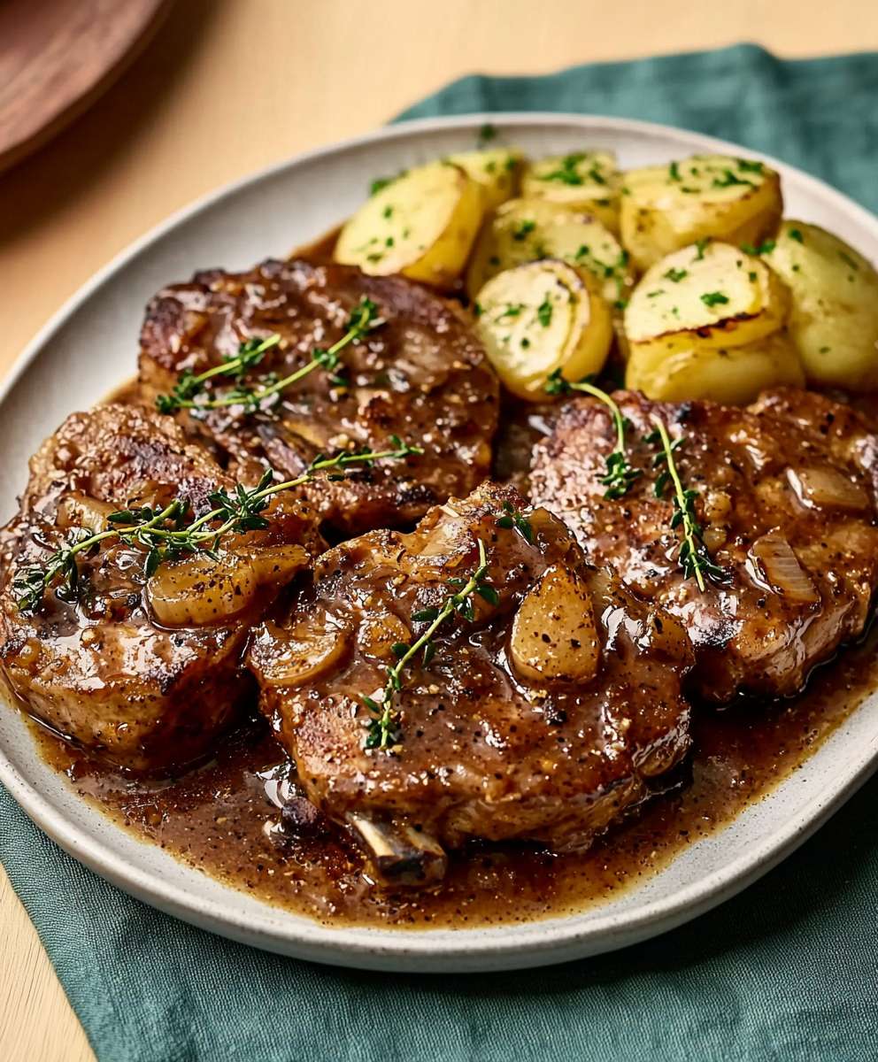 Côtelettes de porc mijoteuse