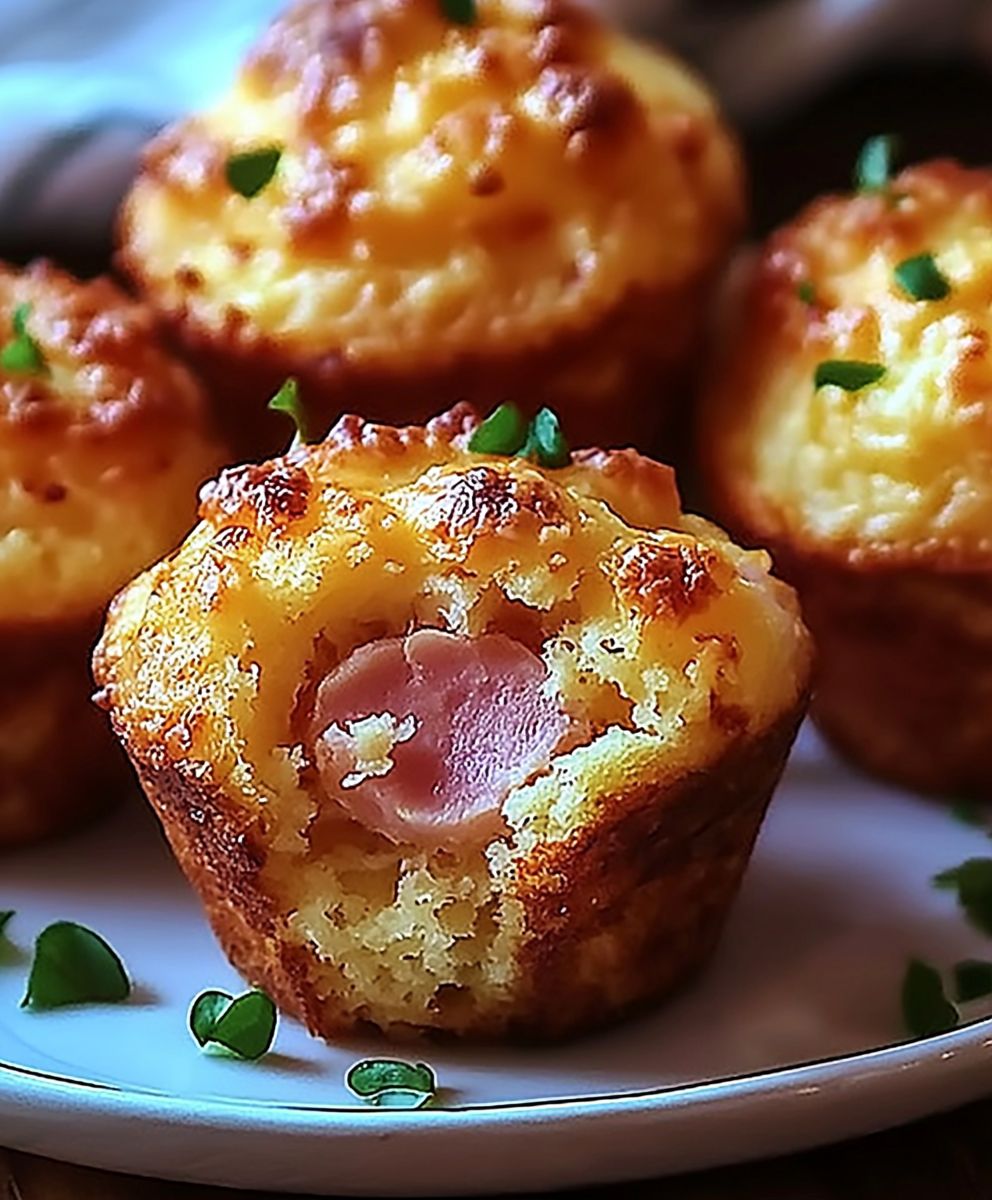 Muffins jambon fromage moelleux