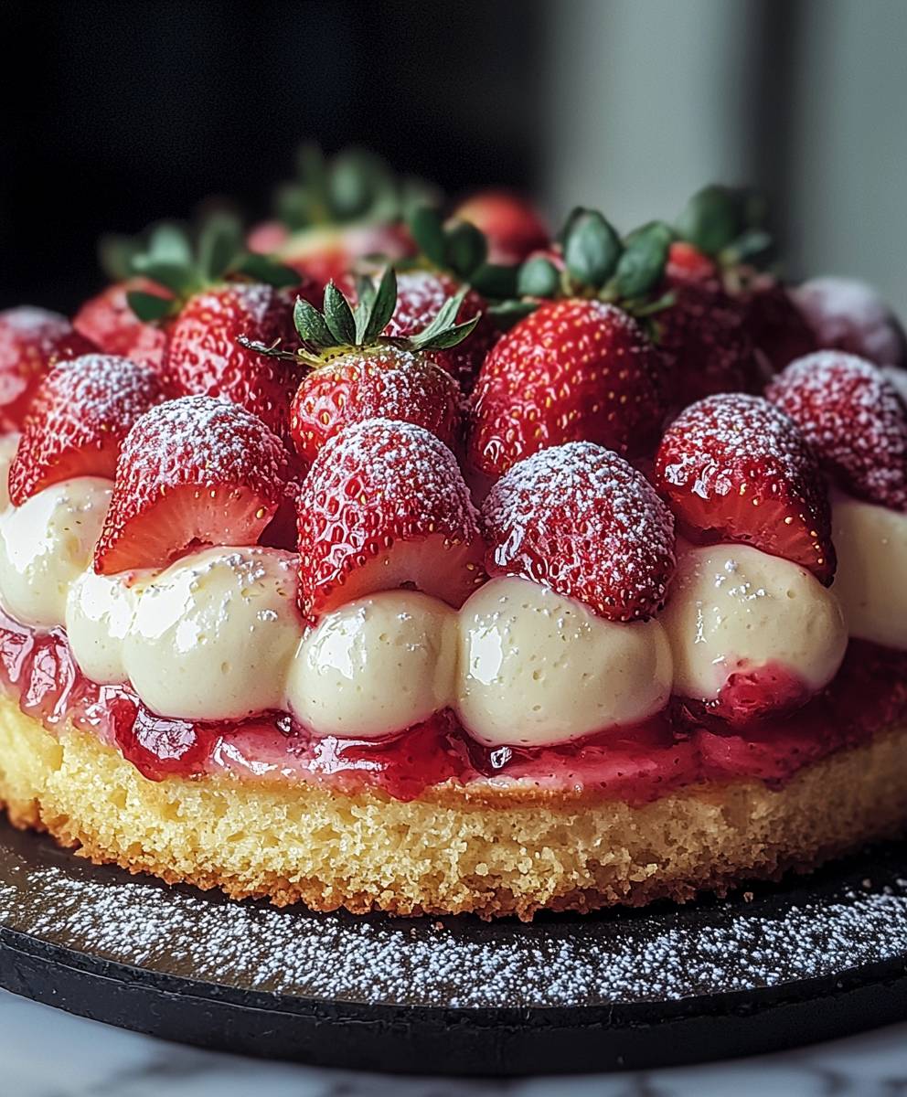 Gateau au yaourt fraises