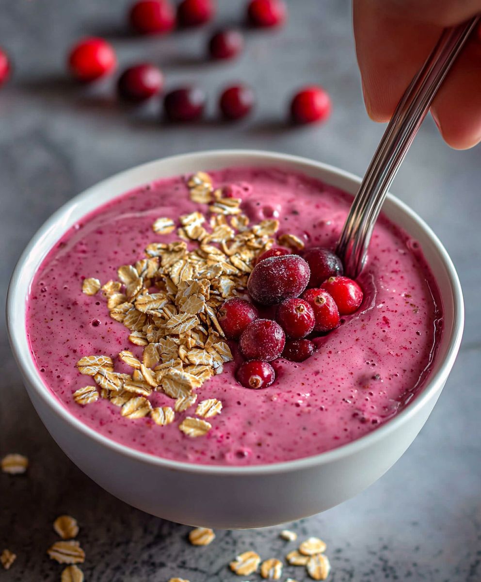 Smoothie canneberges avoine
