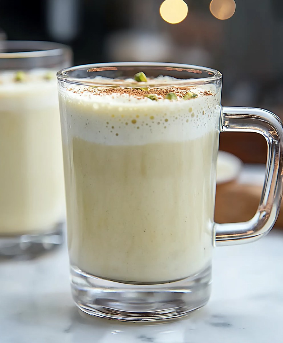 Chocolat chaud blanc pistache