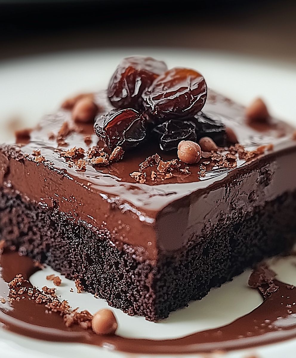 Fondant chocolat pois chiches dattes