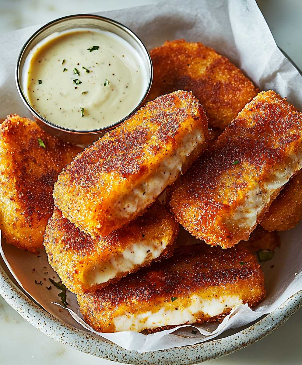 Bâtonnets de mozzarella épicés