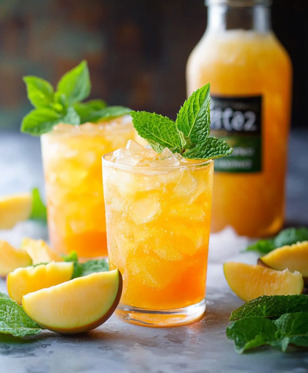 Limonade thé noir mangue