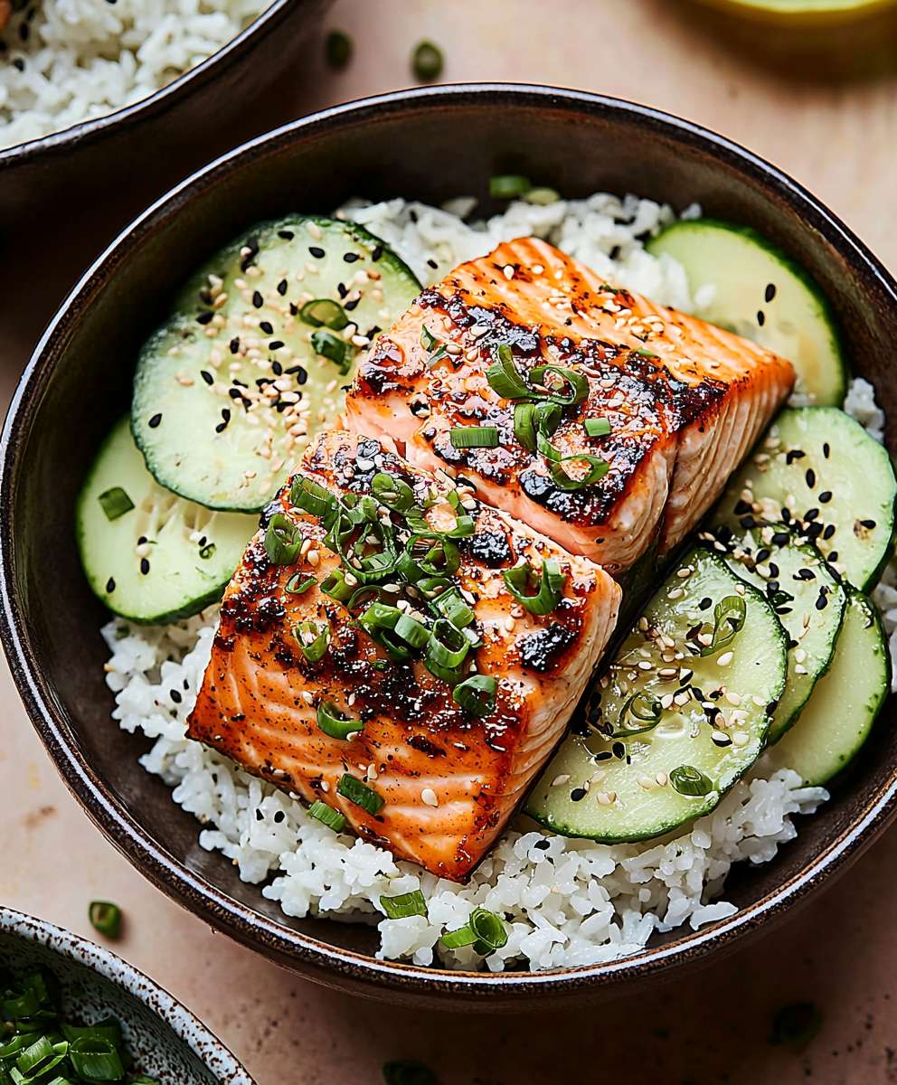 Bol de riz saumon miso