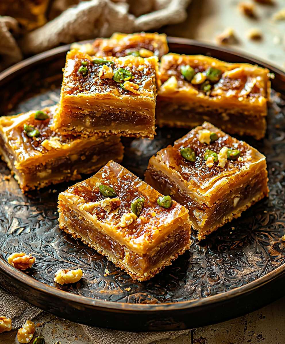 Barres de biscuits baklava