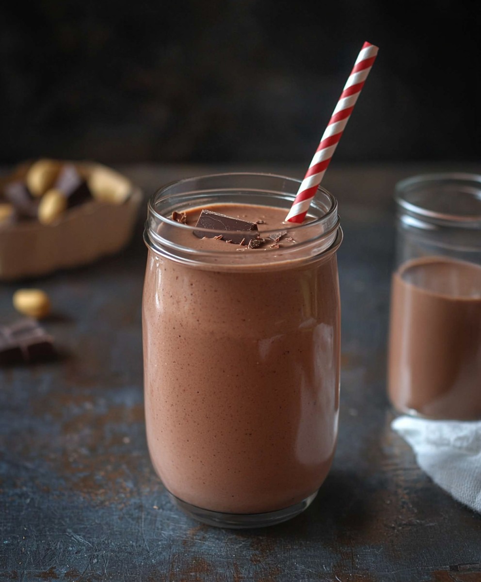 Smoothie chocolat beurre cacahuète