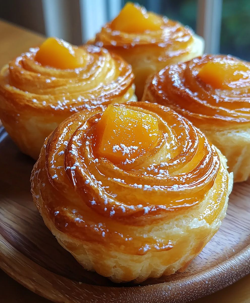 Cruffins tarte aux pêches