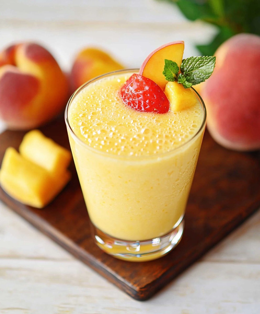 Smoothie pêche mangue