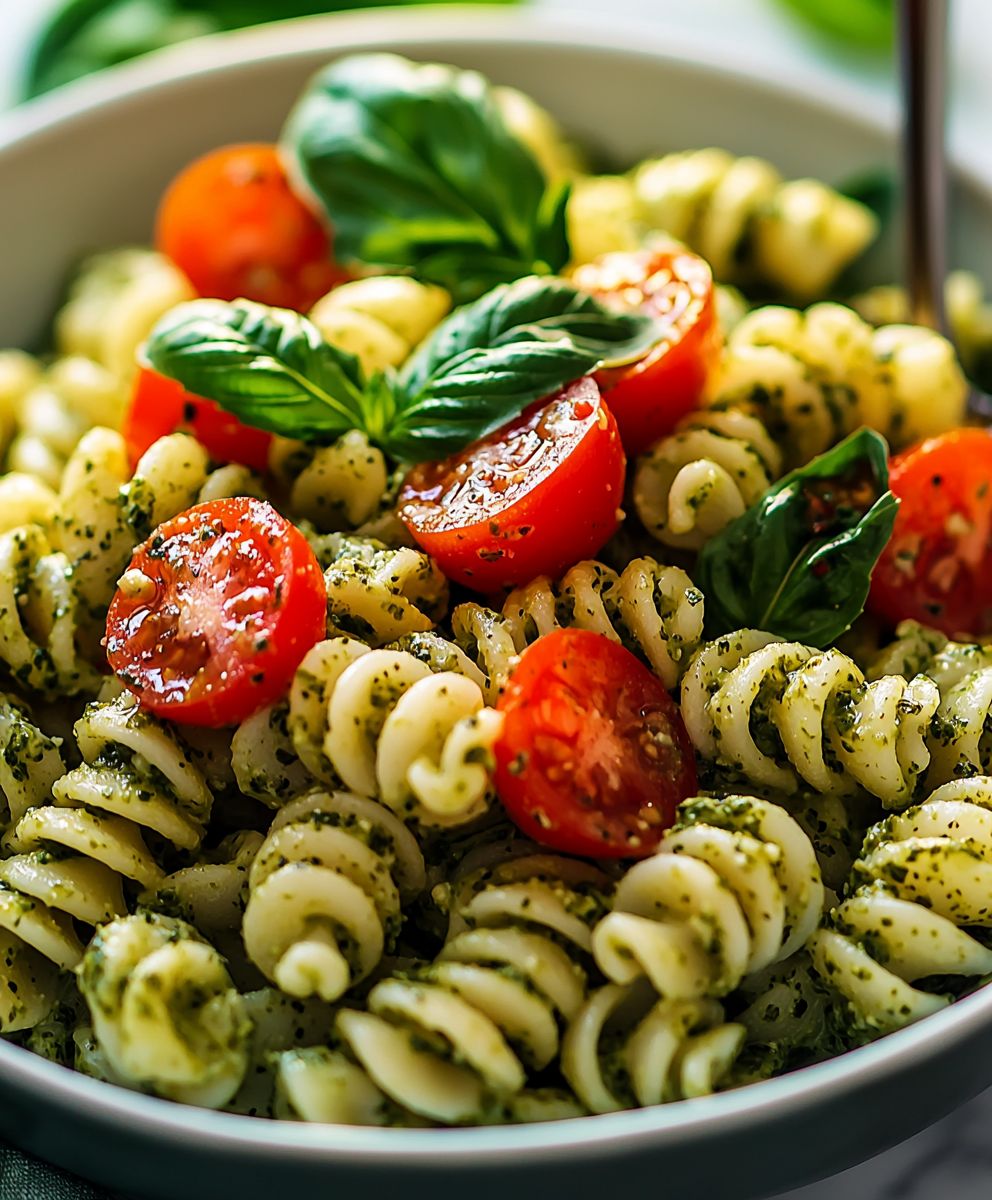 Salade de pâtes au pesto