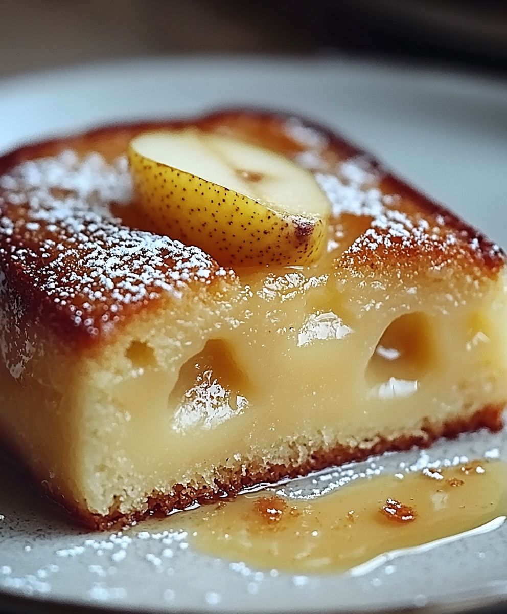 Gateau yaourt poires moelleux