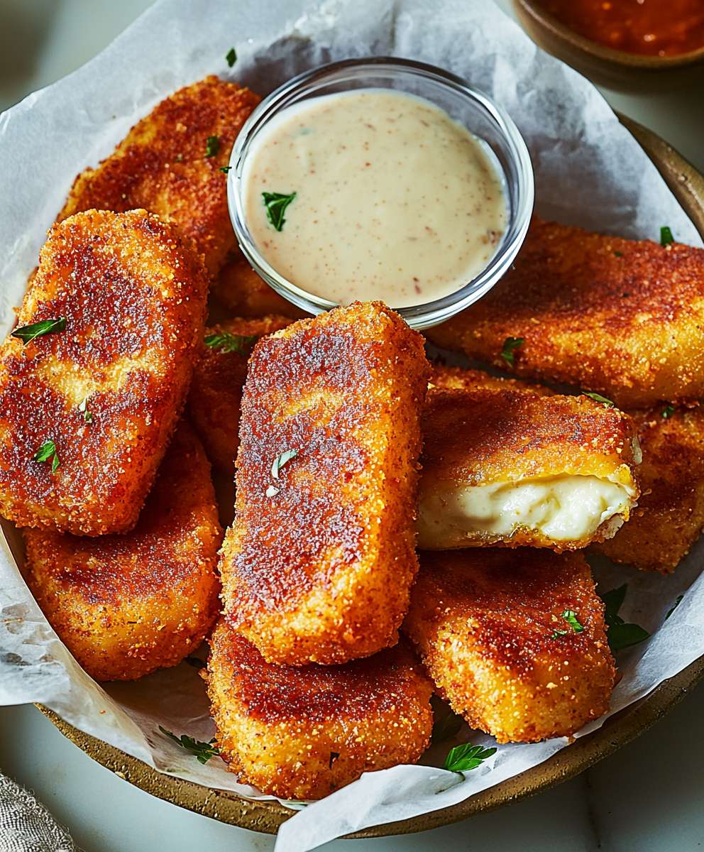 Bâtonnets de mozzarella épicés