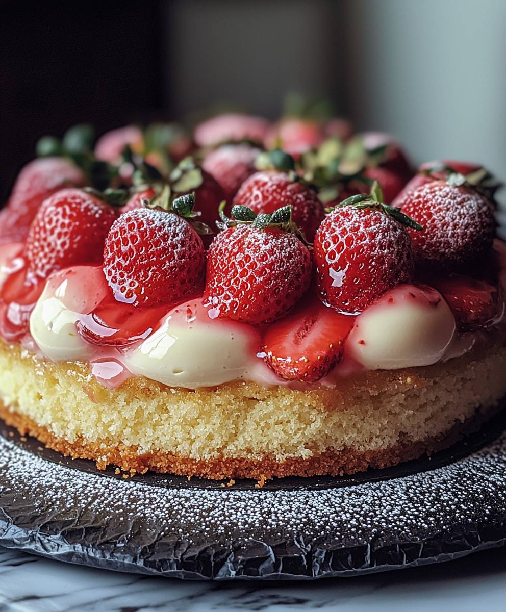 Gateau au yaourt fraises