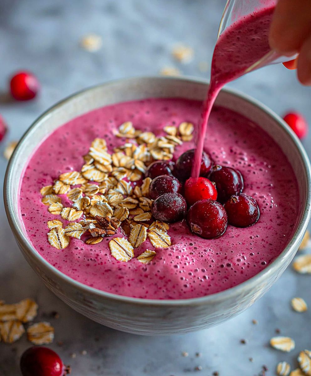 Smoothie canneberges avoine