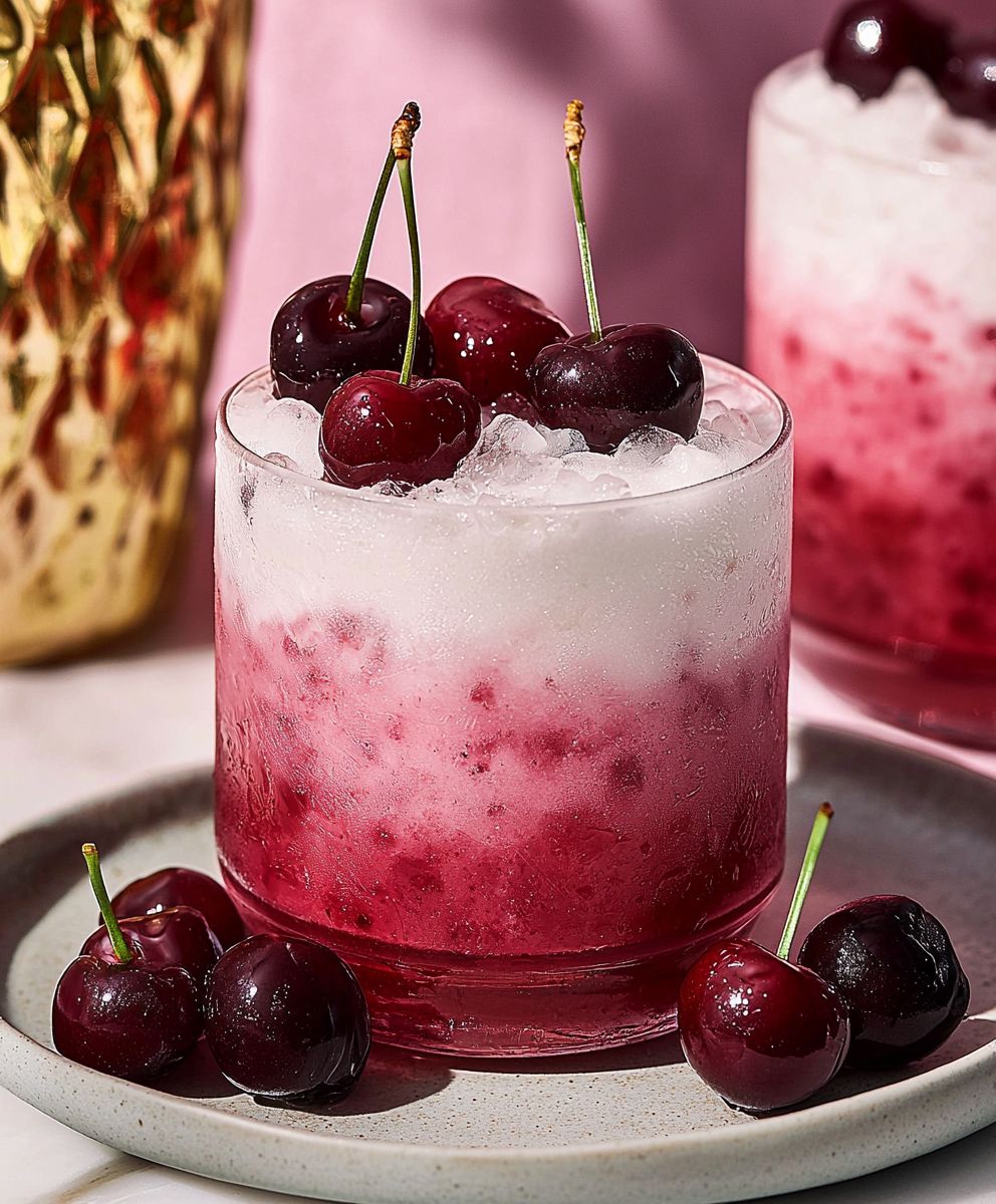 Mocktail cerises acidulées