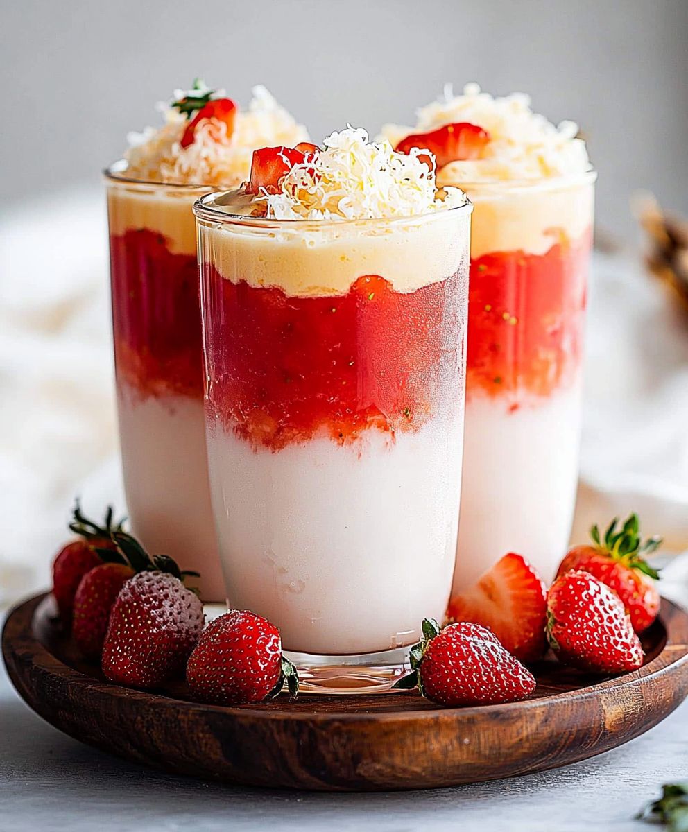 Latte glacé thé fraise jasmin