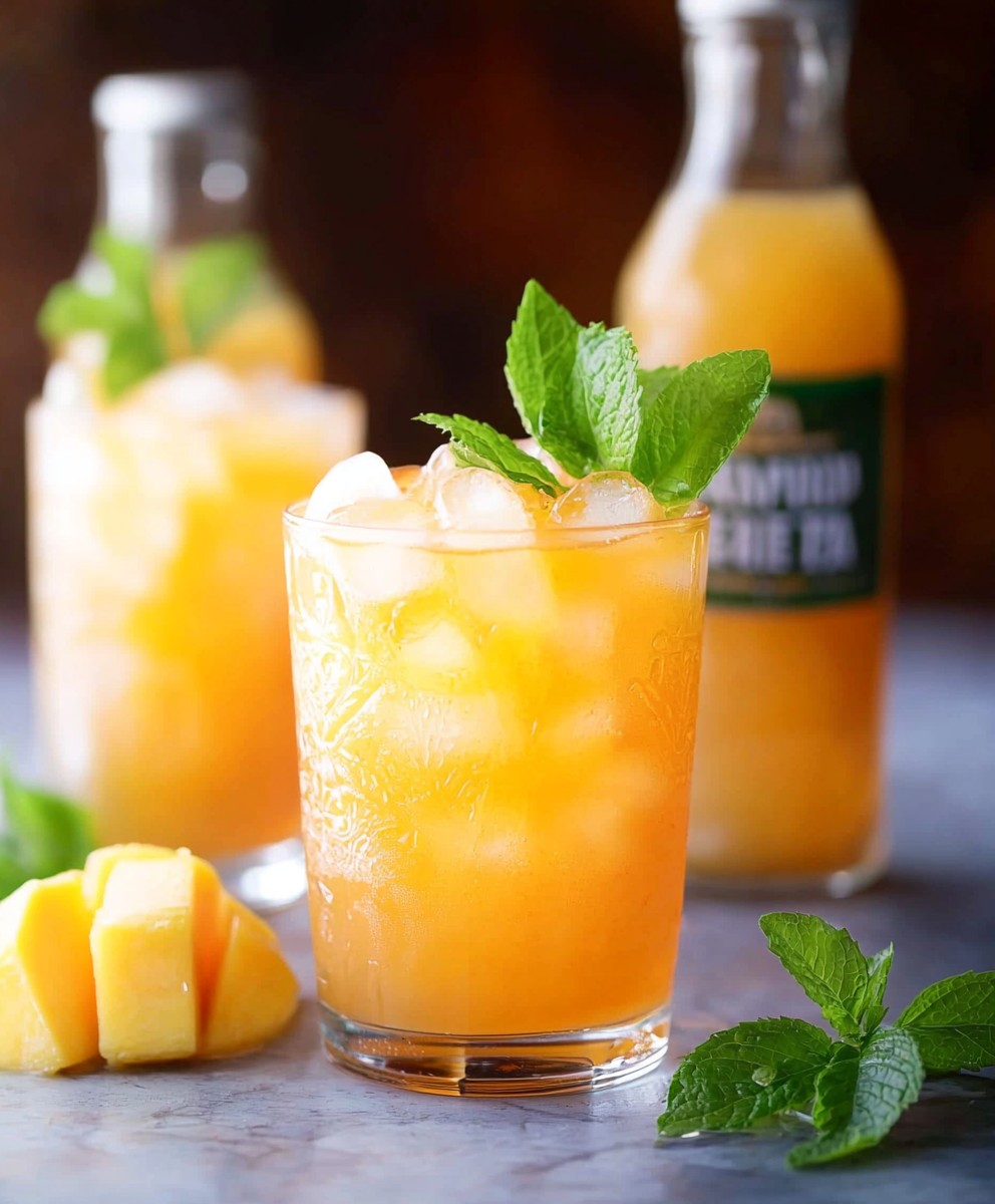 Limonade thé noir mangue