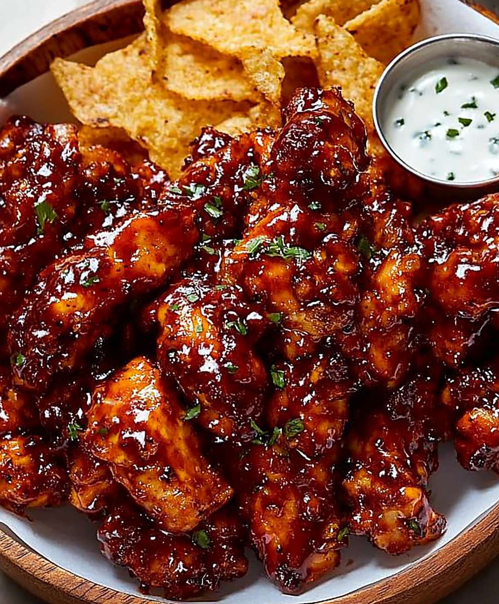 Chips de poulet au miel