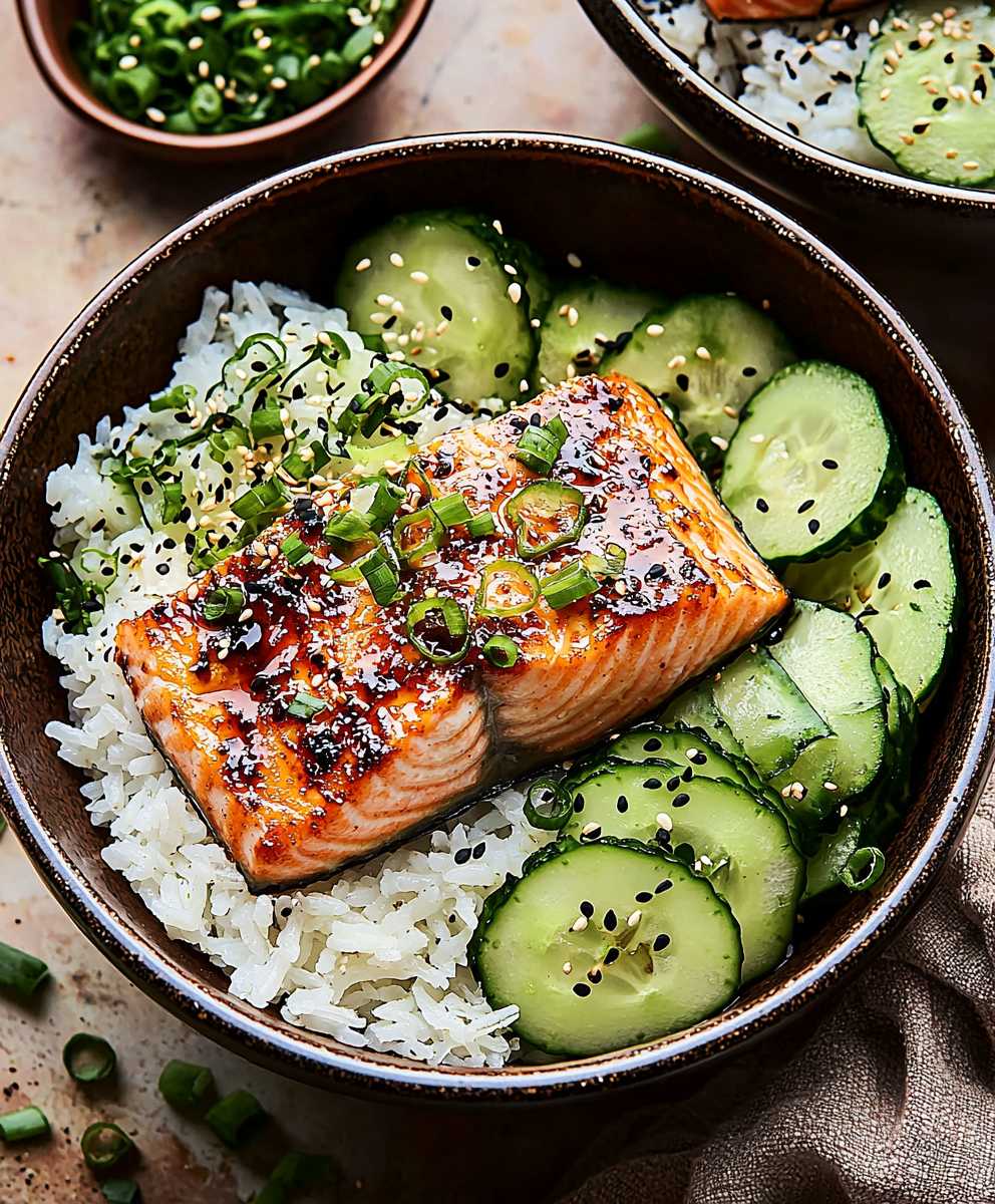 Bol de riz saumon miso