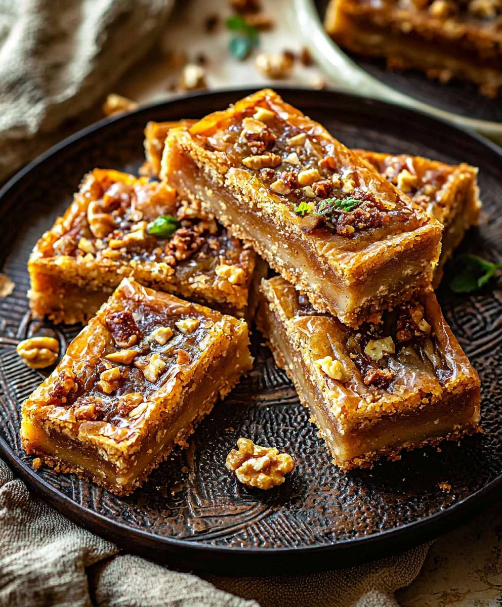 Barres de biscuits baklava