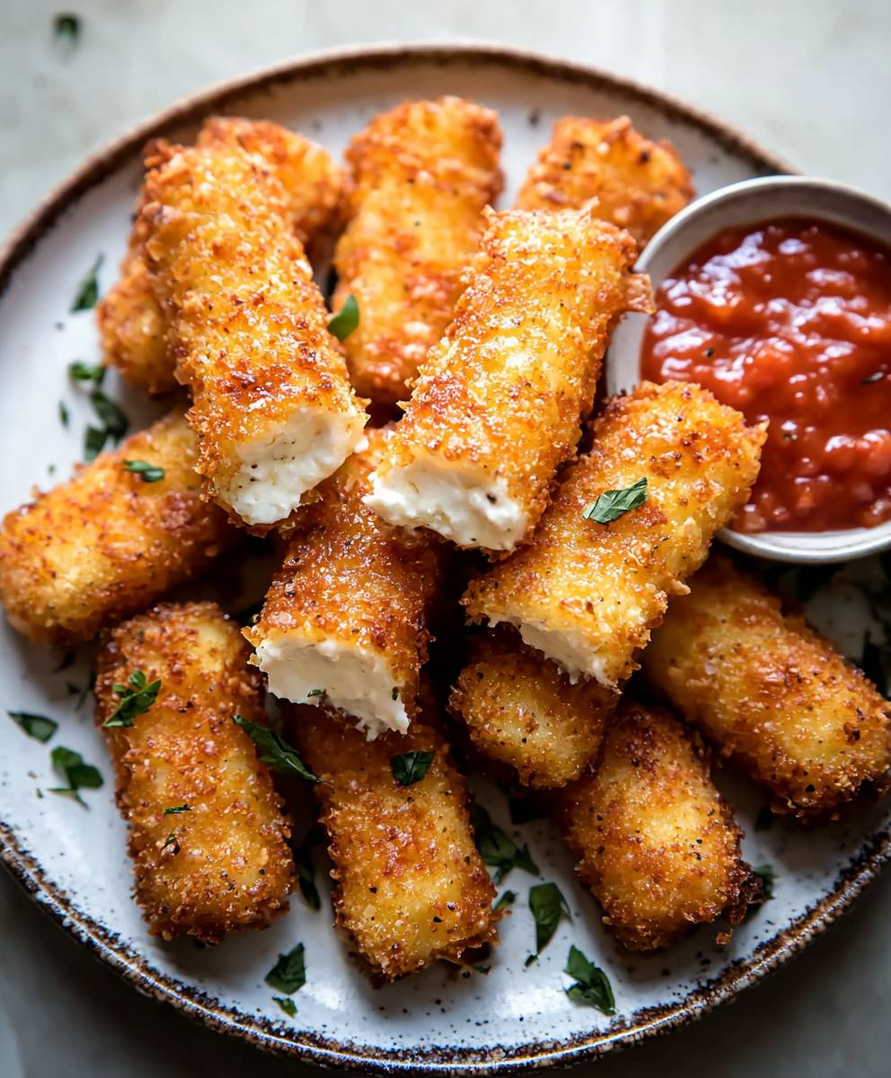 Bâtonnets mozzarella faits maison