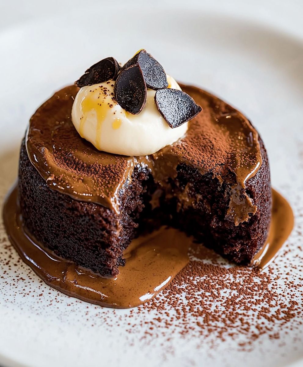 Fondant chocolat beurre cacahuète