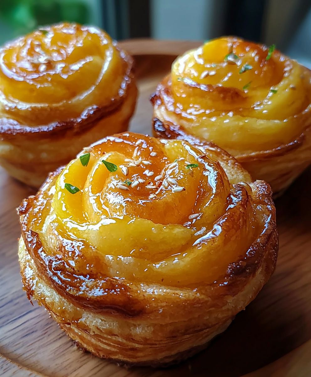 Cruffins tarte aux pêches