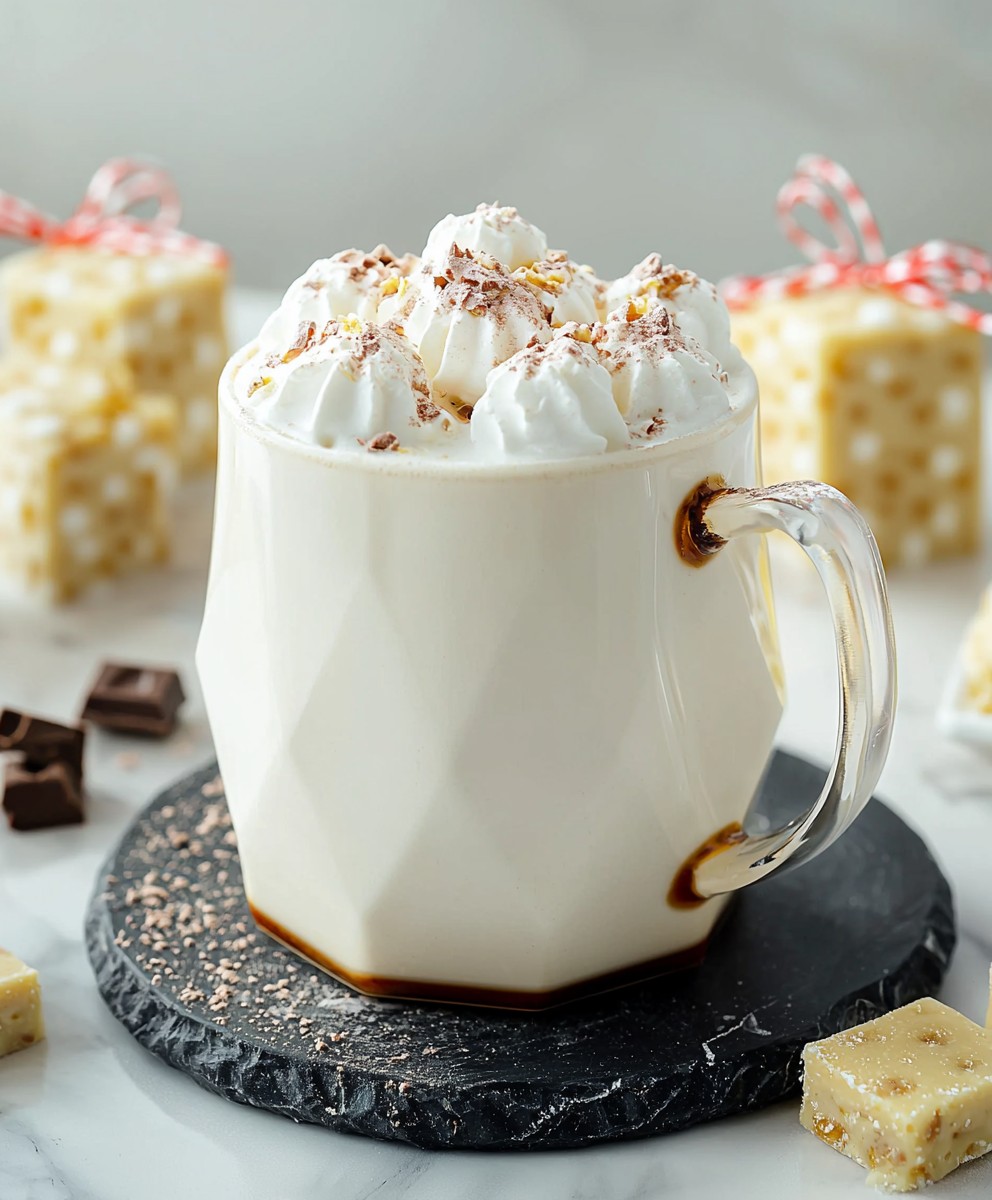 Chocolat chaud blanc crémeux
