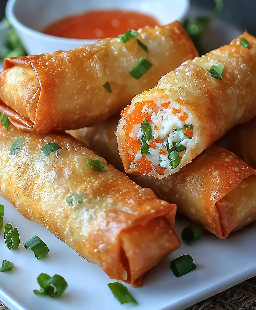 Rouleaux oeufs crabe Rangoon