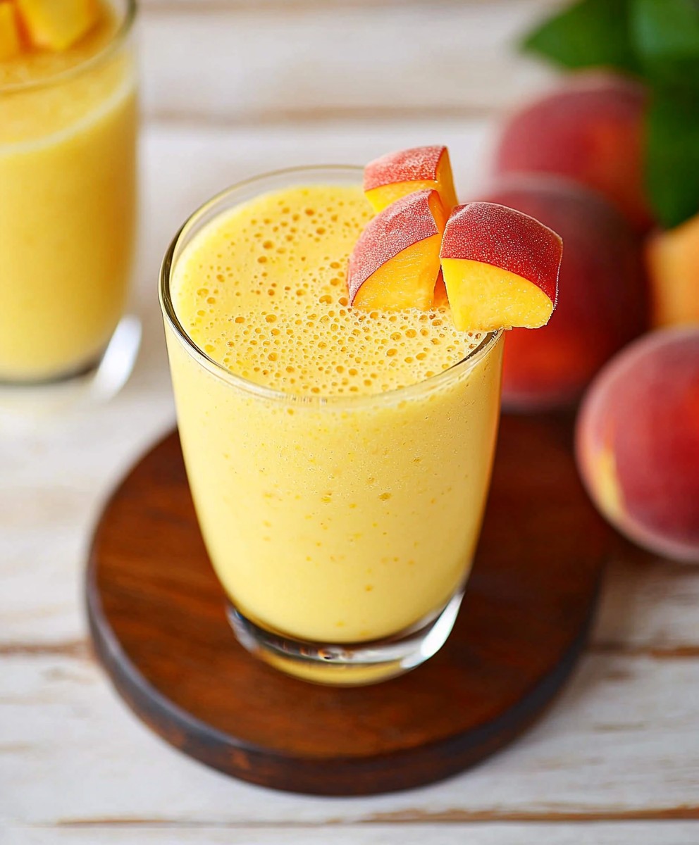 Smoothie pêche mangue