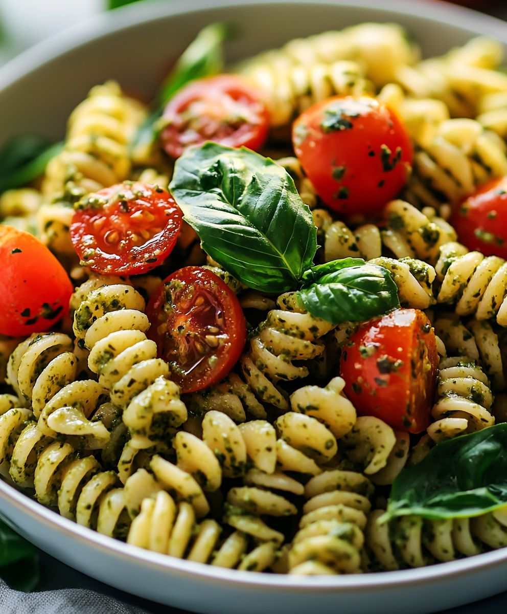 Salade de pâtes au pesto
