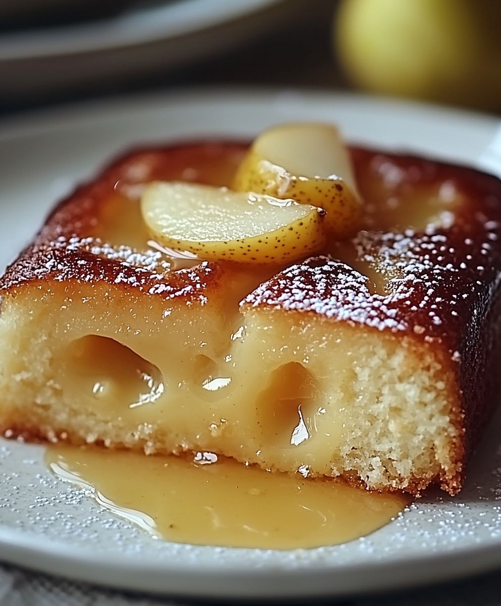 Gateau yaourt poires moelleux