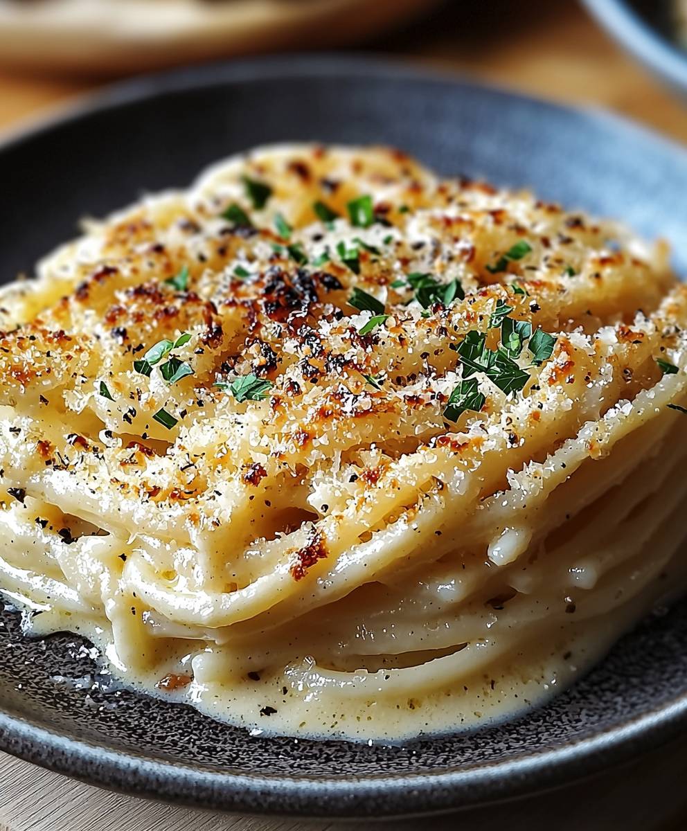 Pâtes ail parmesan