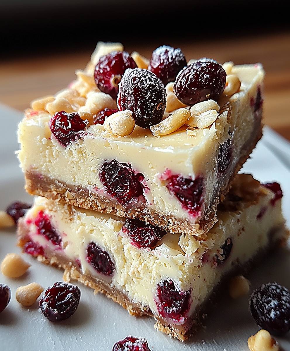 Barres magiques canneberges chocolat blanc