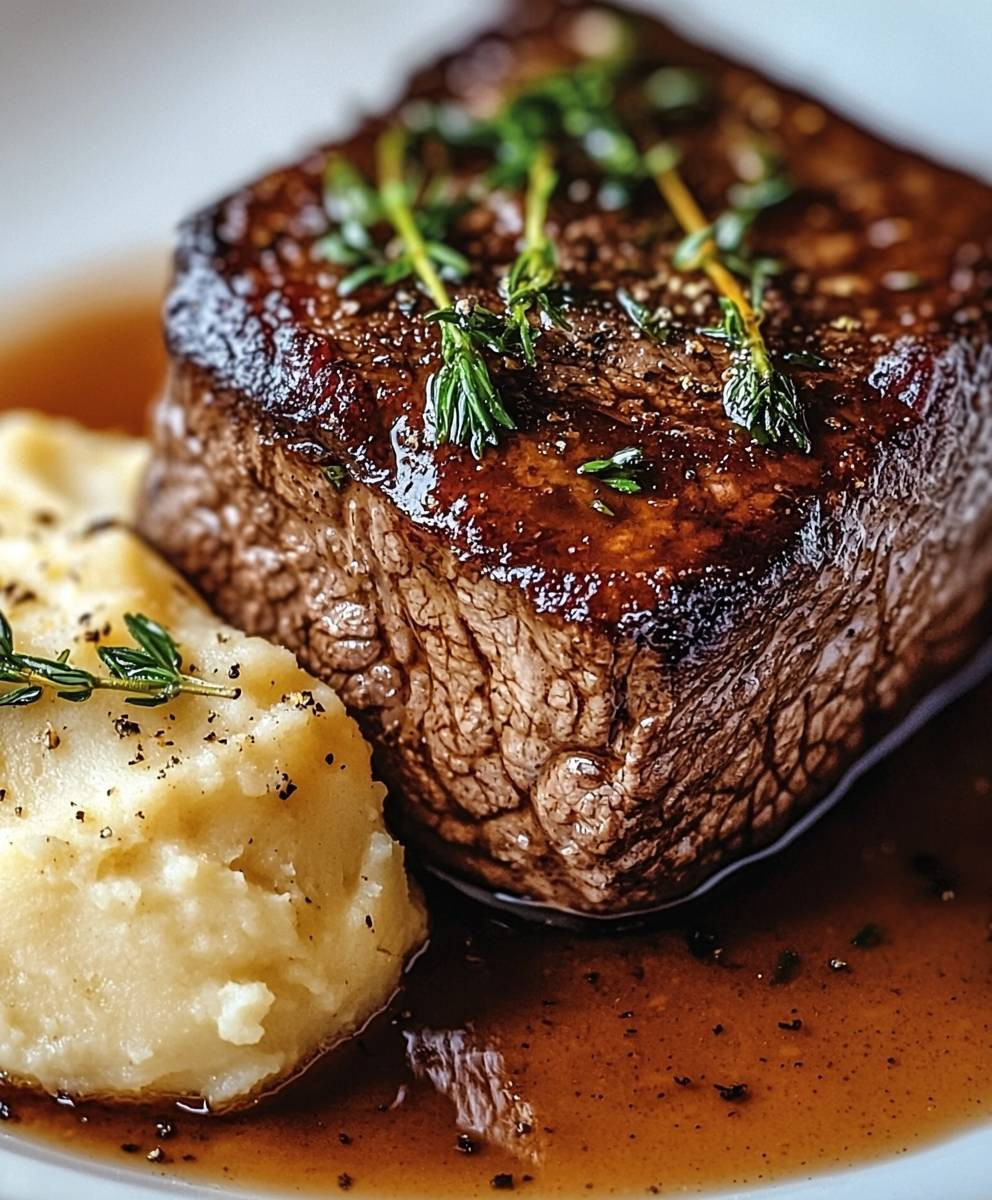 Boeuf braisé purée maison