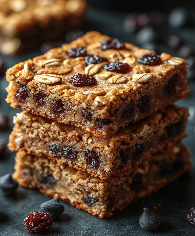 Barres d'avoine aux raisins secs