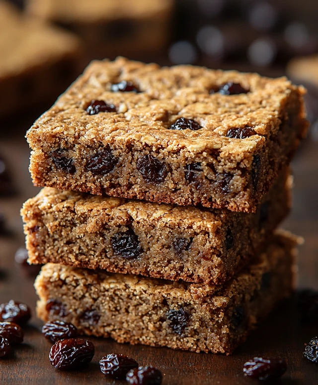 Barres d'avoine aux raisins secs