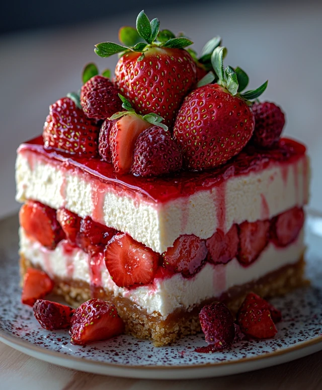 cheesecake croquant fraises
