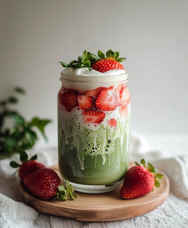 Latte Matcha Fraise
