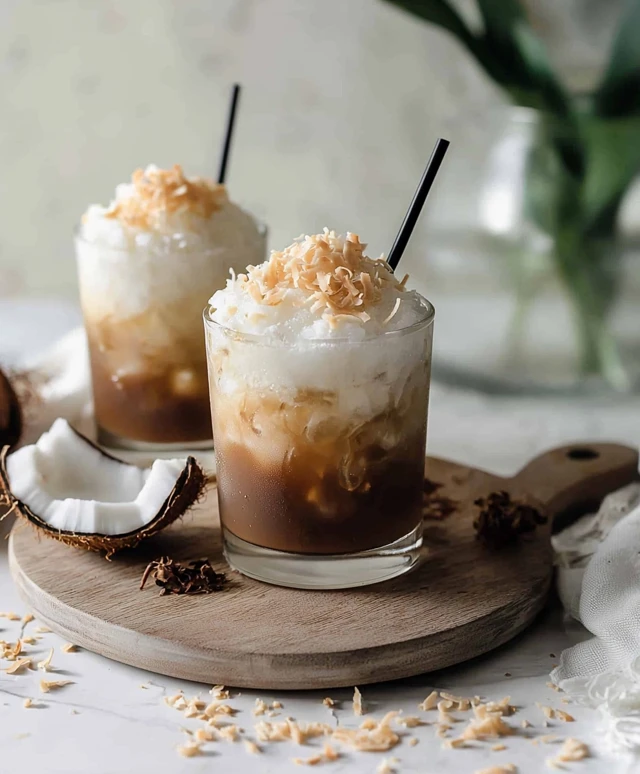 Café glacé vietnamien noix de coco