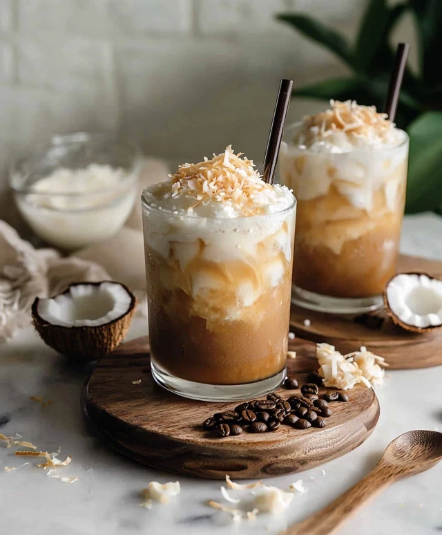 Café glacé vietnamien noix de coco