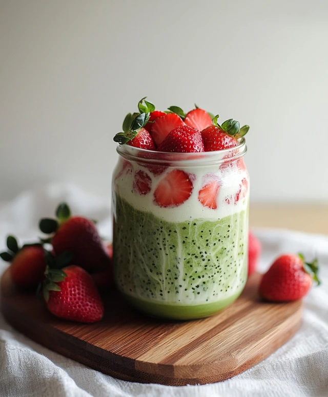 Latte Matcha Fraise