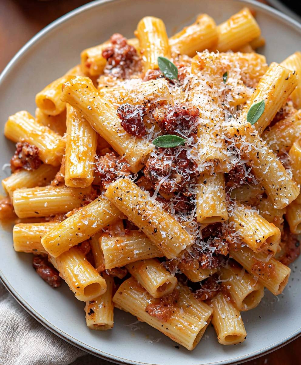 Rigatoni alla Gricia facile