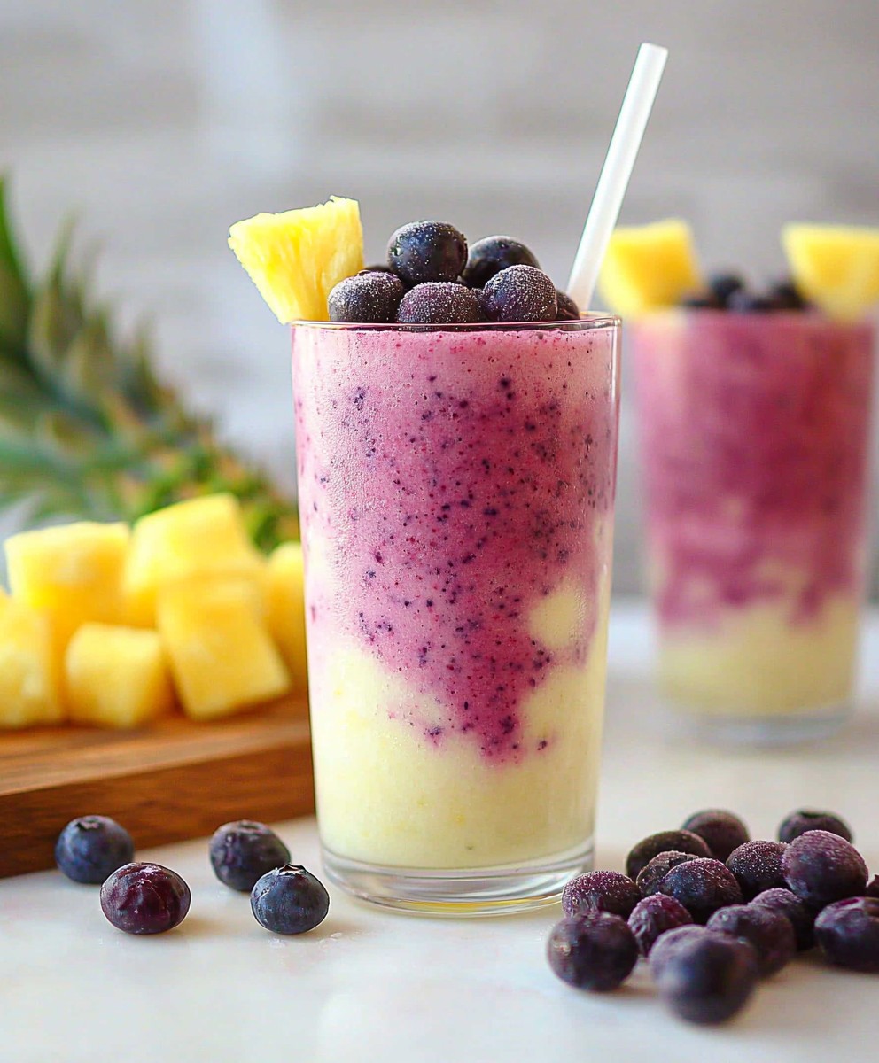Smoothie myrtille ananas